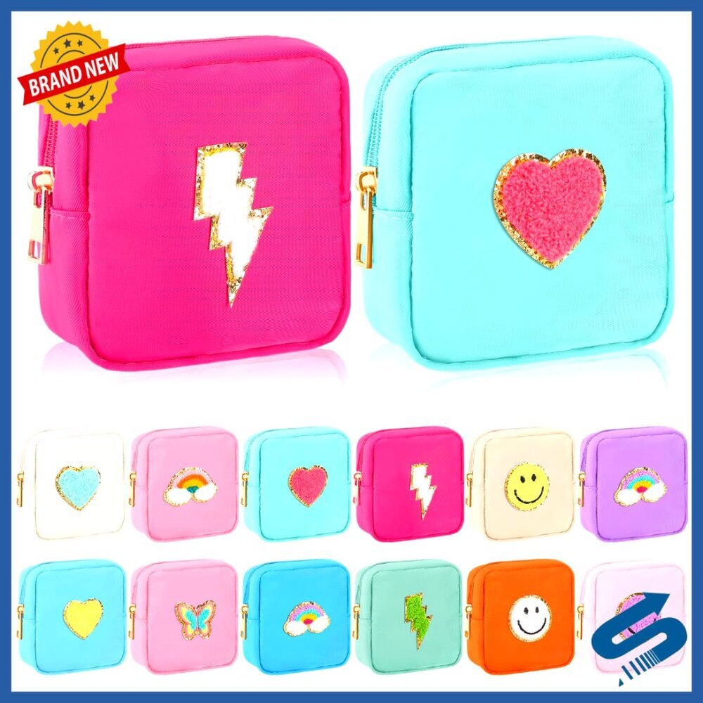 Preppy Nylon Cosmetic Bags Set Waterproof Travel Makeup Pouches Storage